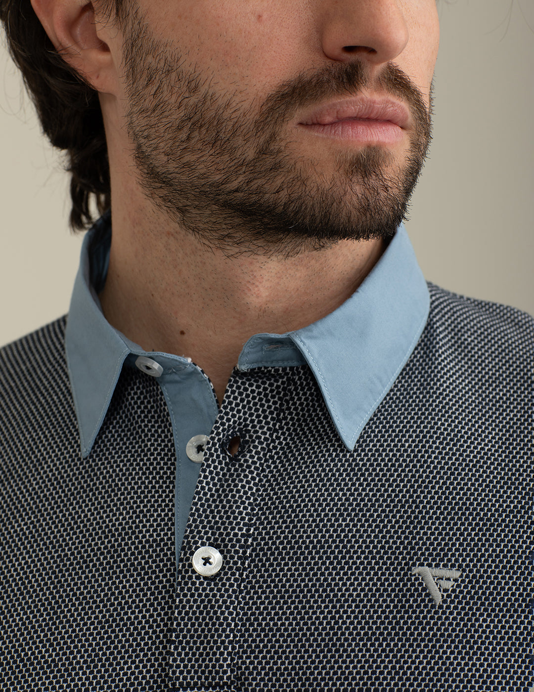 Stretch jersey polo man blue fm25s17qc cc-a0601 Stretch jersey polo