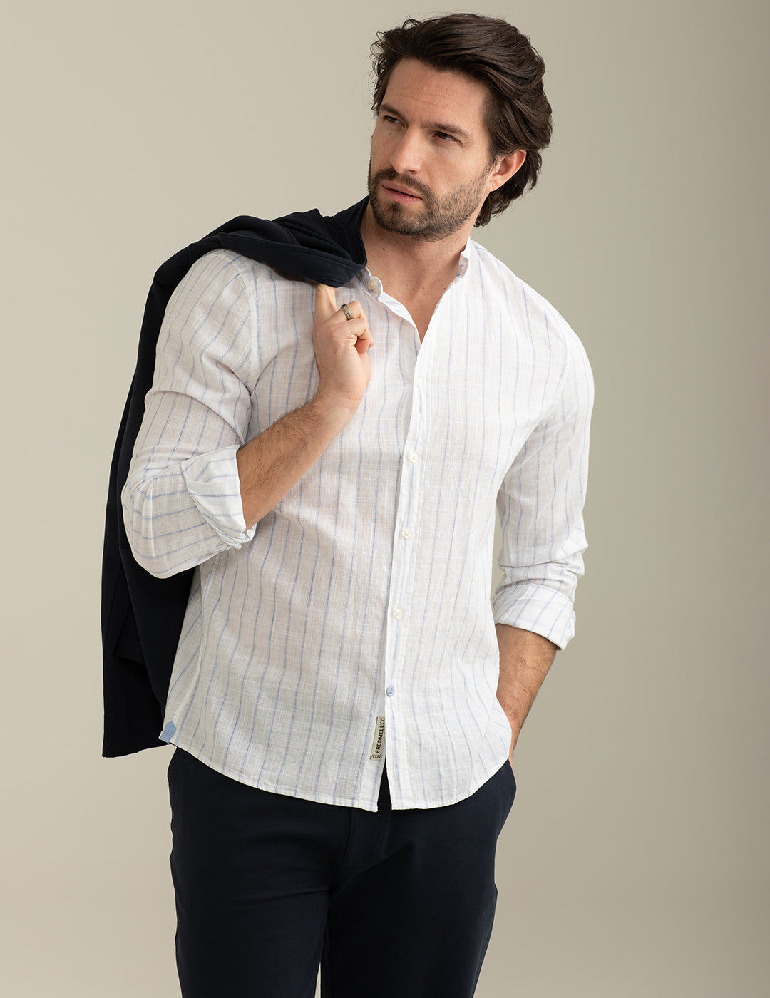 Camicia Coreana Tintofilo uomo white fm25s08ct cc-a0001 Camicia Coreana Tintofilo