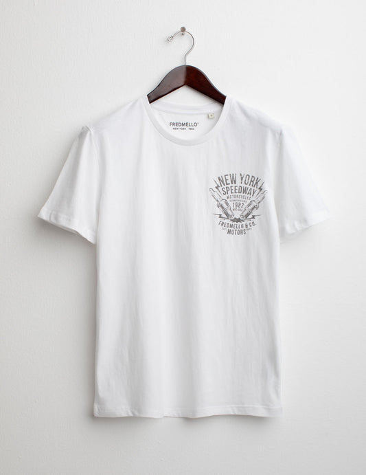Short Sleeve Crew-Neck T-shirt man white fm25s18tg cc-a0001 Short Sleeve Crew-Neck T-shirt