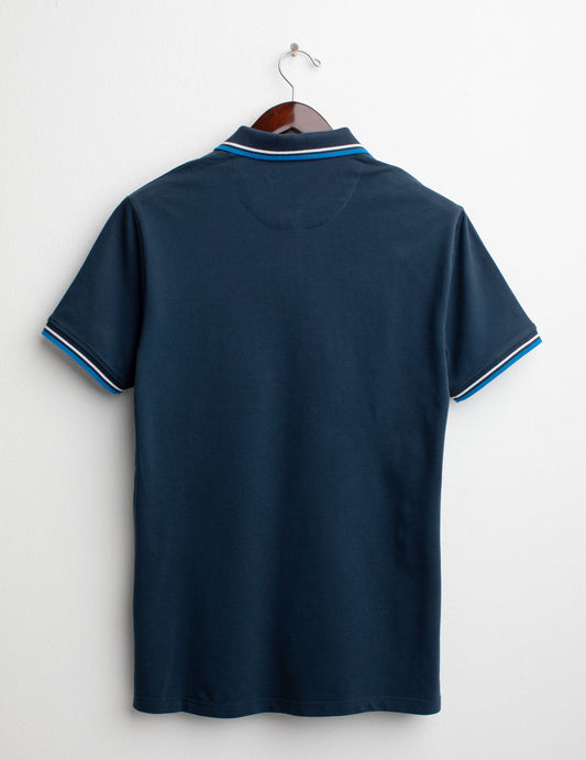 ALT03Short Sleeve Piquet Stretch Polo Shirt man blue fm25s01qu cc-a0601 Short Sleeve Piquet Stretch Polo Shirt