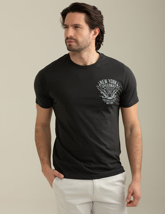 Short Sleeve Crew-Neck T-shirt man carbon fm25s18tg cc-a0955 Short Sleeve Crew-Neck T-shirt