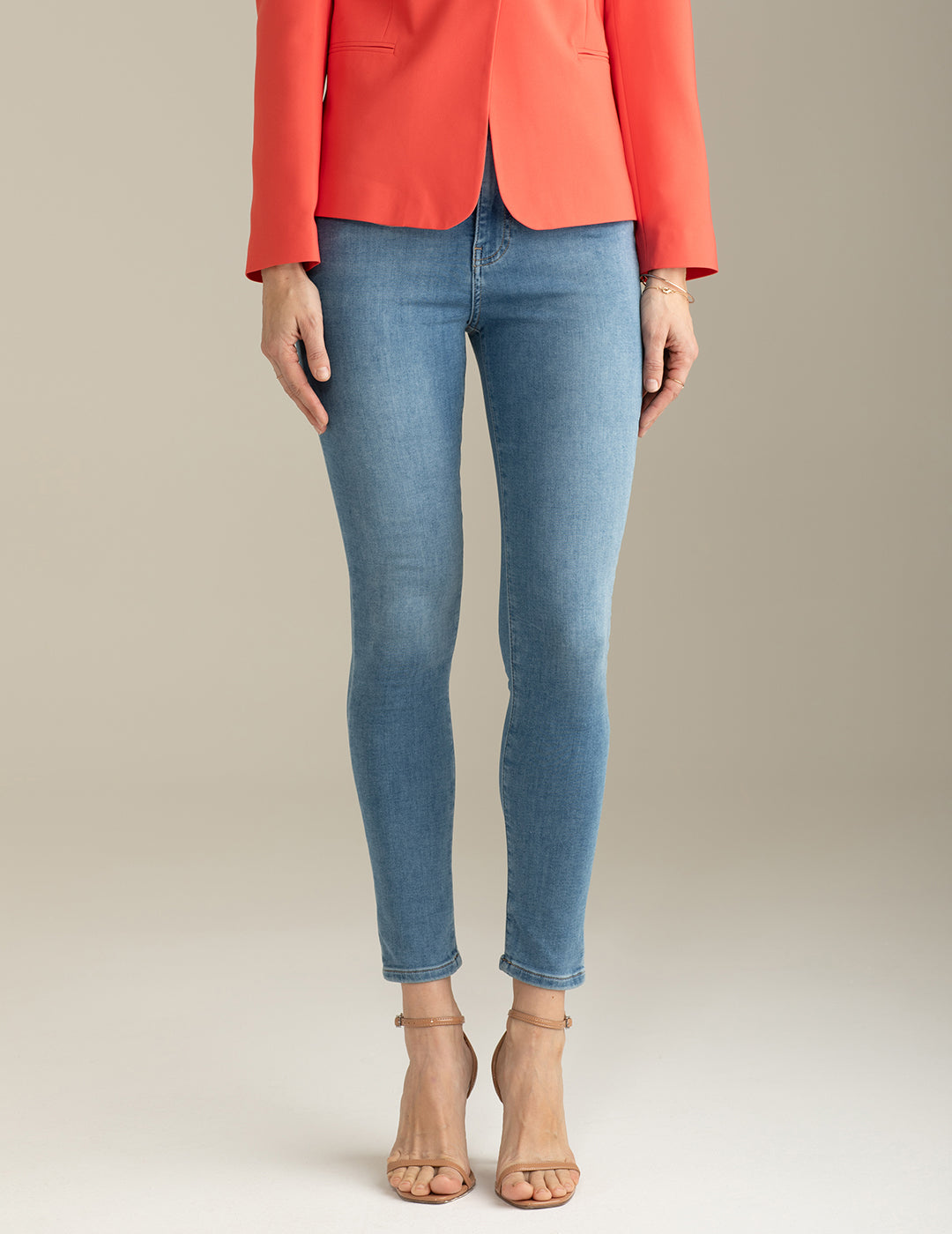 Pantalone 5 Tasche in Felpa Stretch Effetto Denim donna light blue fw25s08pf cc-a1001 Pantalone 5 Tasche in Felpa Stretch Effetto Denim