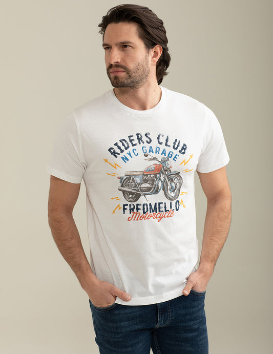 T-shirt Girocollo a Manica Corta uomo white fm25s19tg cc-a0001 T-shirt Girocollo a Manica Corta