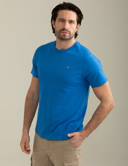 Jersey Short Sleeve Crew Neck T-shirt man bluette fm25s01tg cc-a0606 Jersey Short Sleeve Crew Neck T-shirt