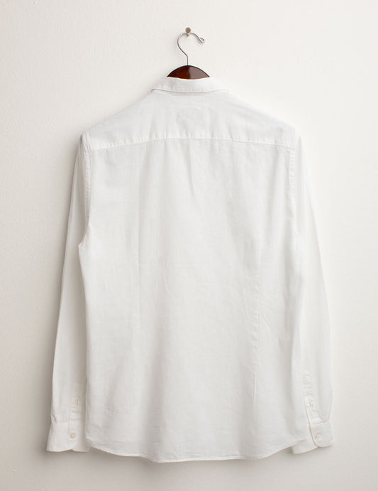 ALT03Mixed Linen Shirt man white fm25s02cu cc-a0001 Mixed Linen Shirt