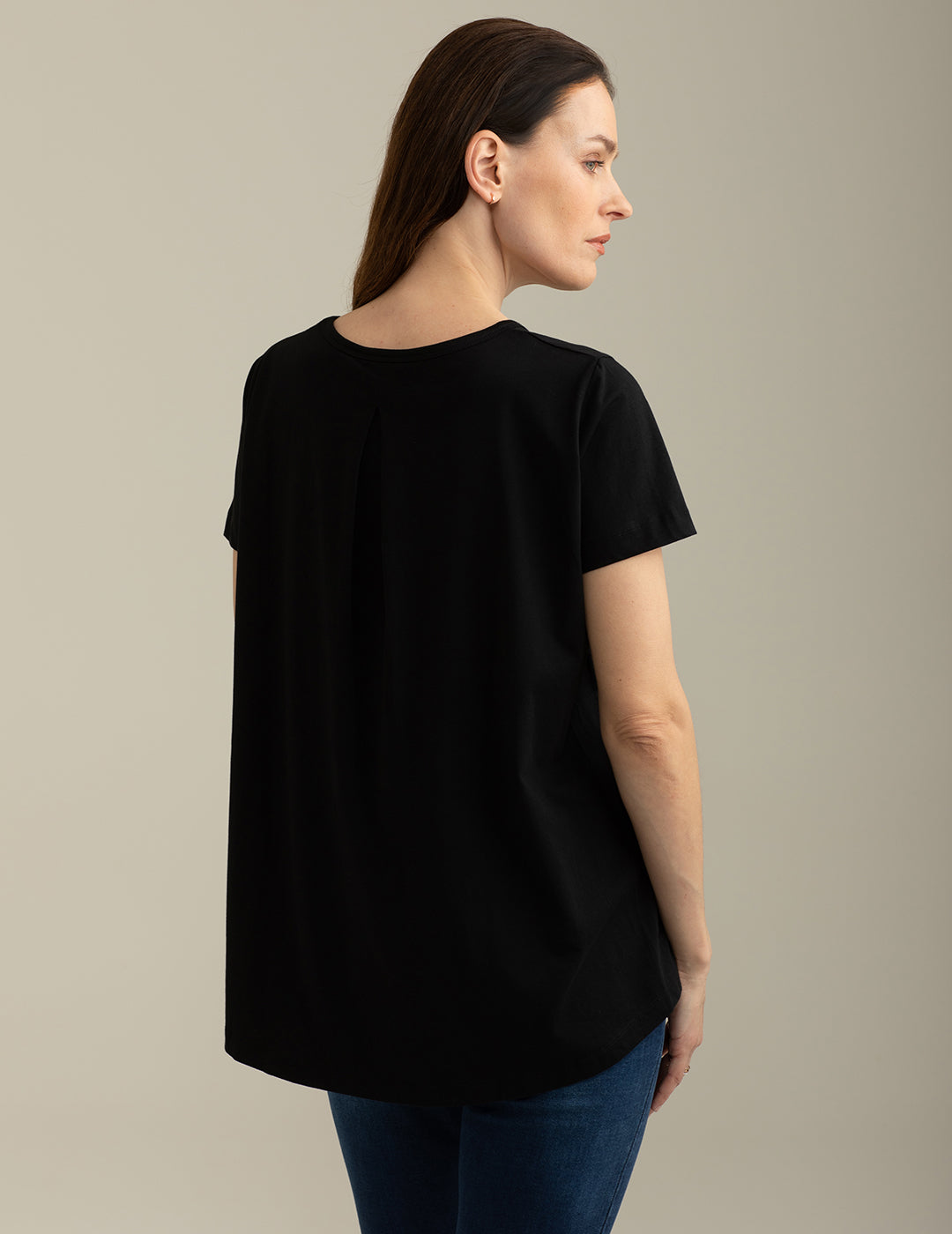T-shirt Girocollo a Manica Corta donna black fw25s08tg cc-a0951 T-shirt Girocollo a Manica Corta