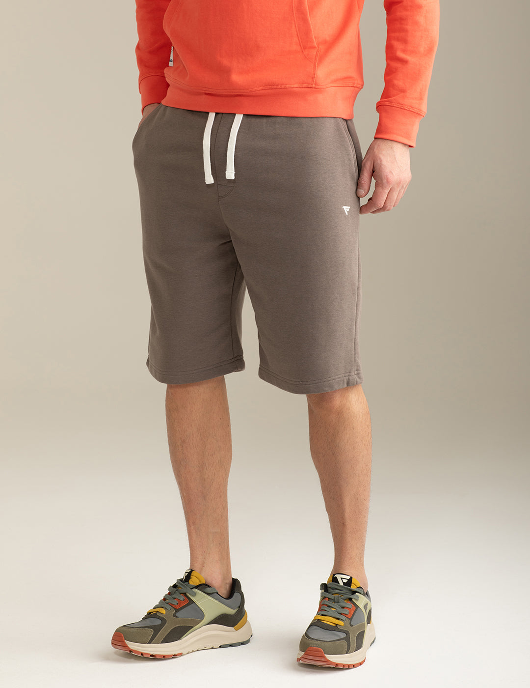 Fleece Shorts man taupe fm25s02ef cc-a0114 Fleece Shorts