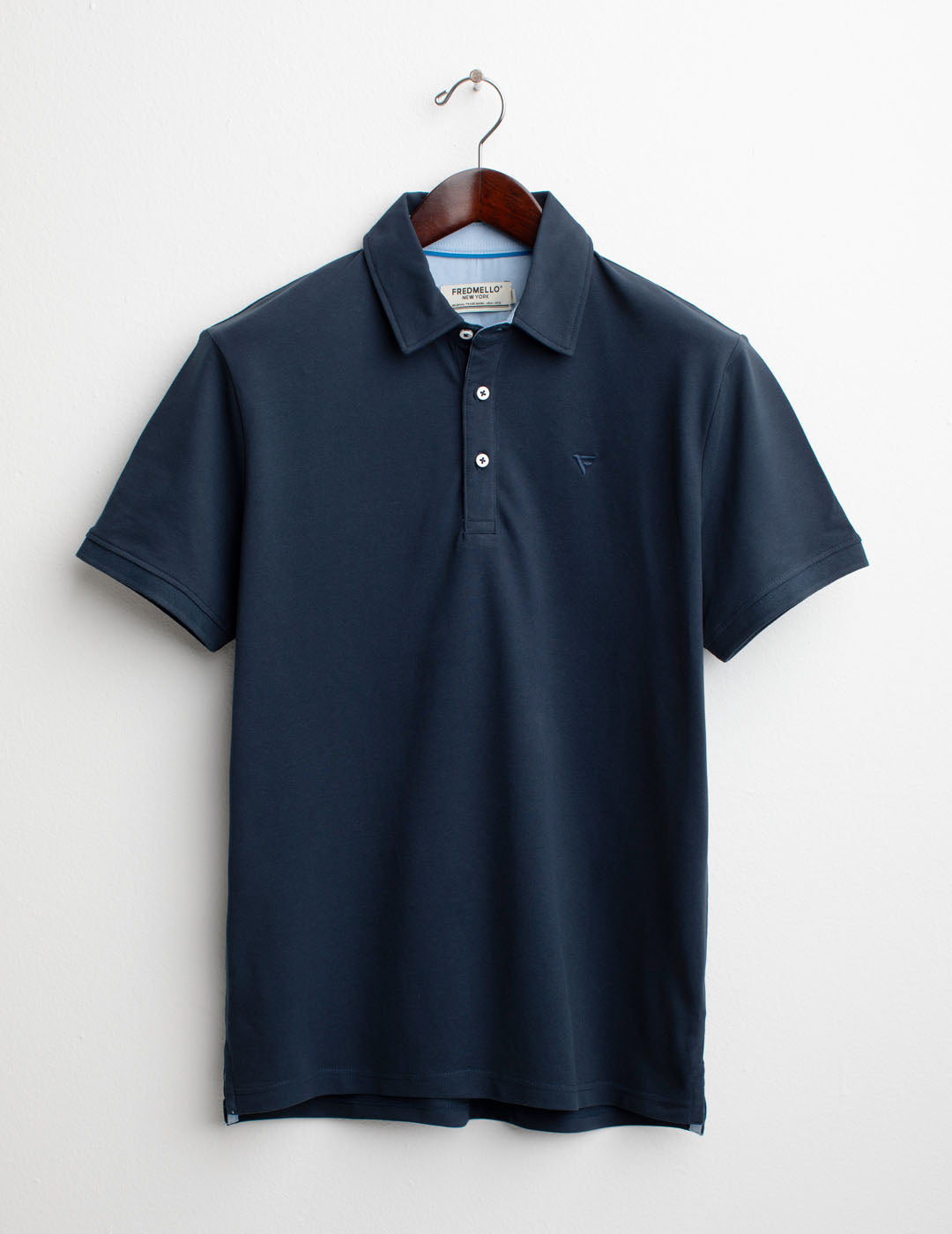 Polo a Manica Corta in Piquet Stretch uomo blue fm25s08qu cc-a0601 Polo a Manica Corta in Piquet Stretch