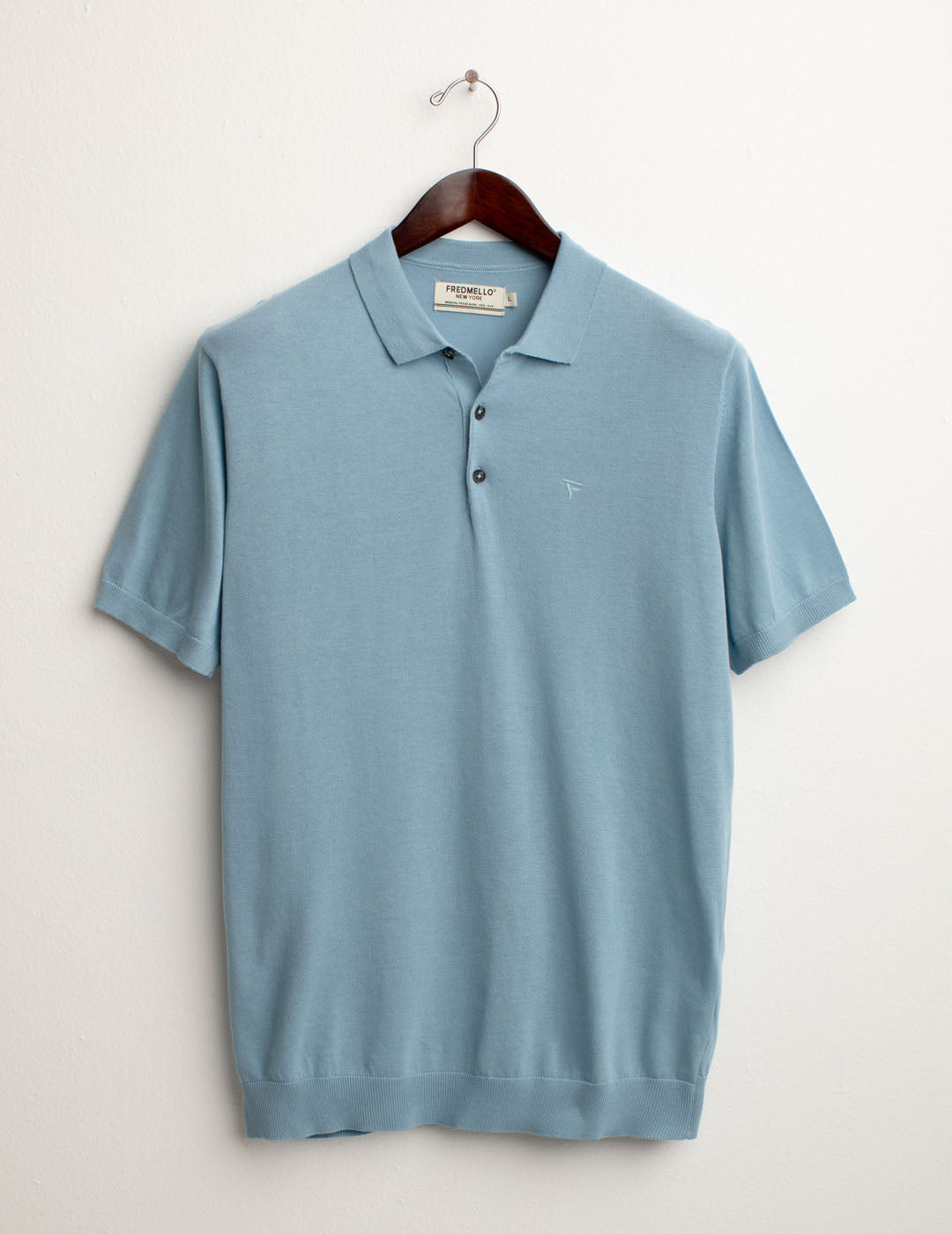 Polo in Maglia Mezza Manica uomo light blue fm25s09ma cc-a1001 Polo in Maglia Mezza Manica
