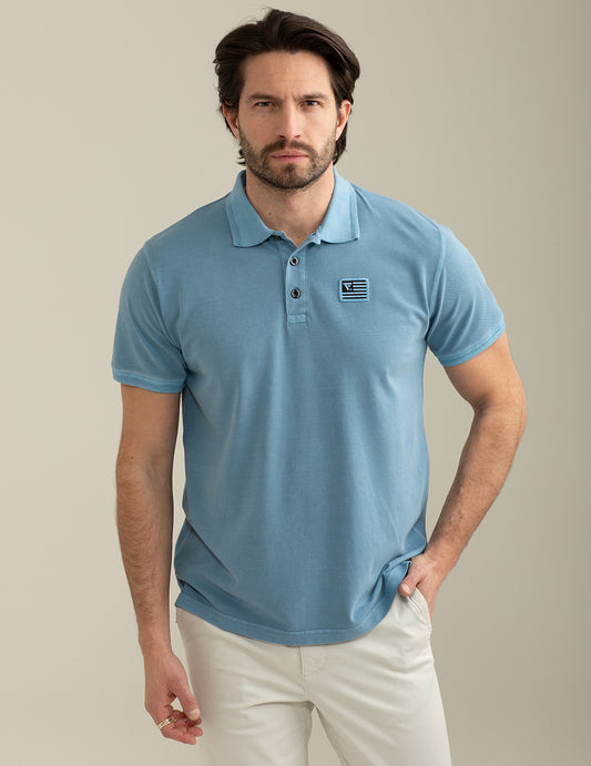 Piquet Short Sleeve Polo man light blue fm25s02qu cc-a1001 Piquet Short Sleeve Polo