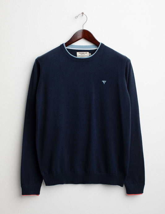 Long Sleeve crew-neck Sweater man blue fm25s10mg cc-a0601