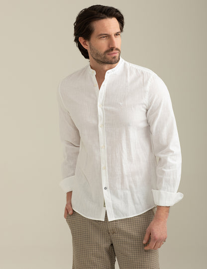 Camicia Coreana Misto Lino