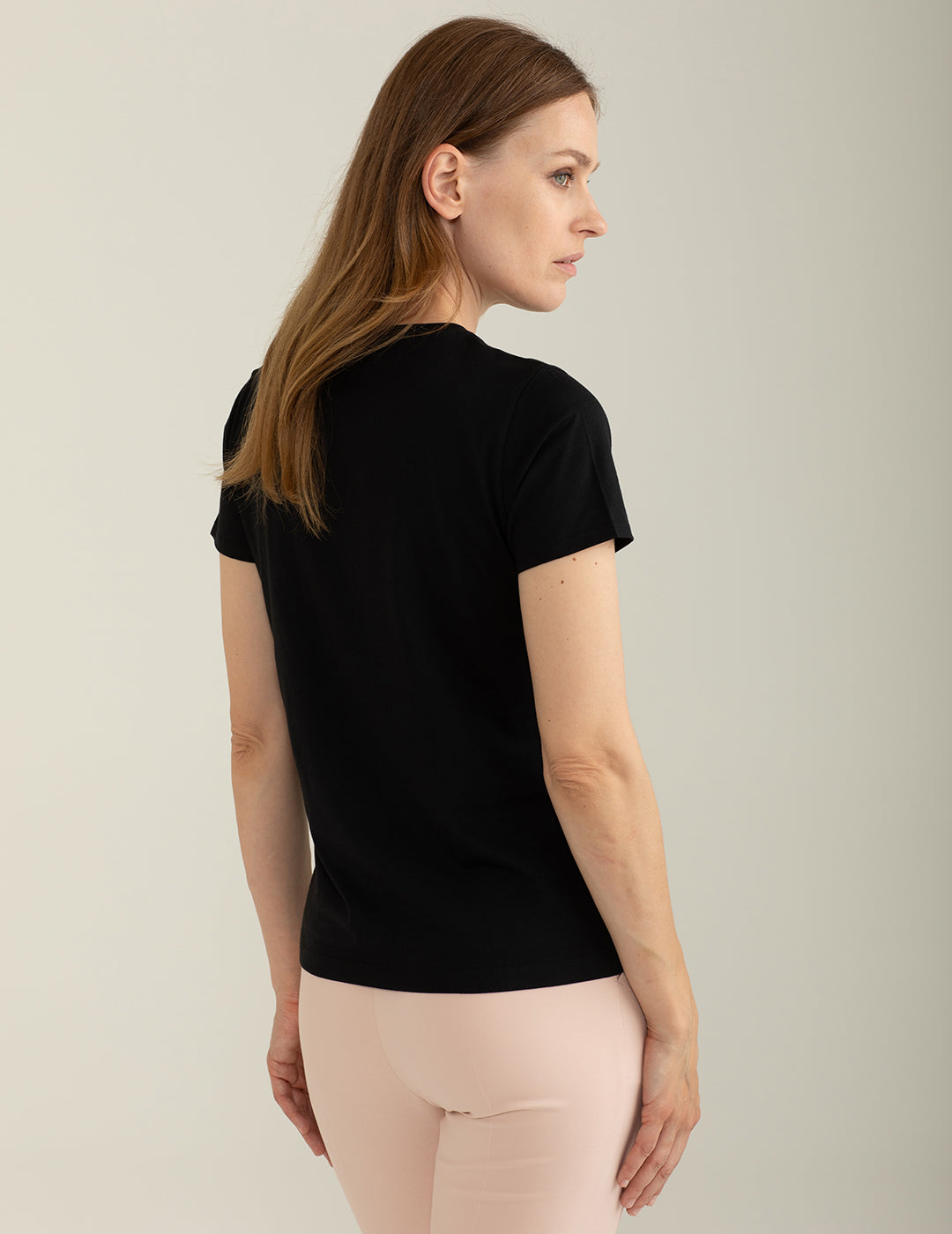 T-shirt Girocollo a Manica Corta donna black fw25s10tg cc-a0951 T-shirt Girocollo a Manica Corta