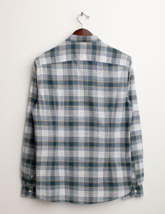 ALT03Dye Check Shirt man sage fm25s09ct cc-a0811 Dye Check Shirt