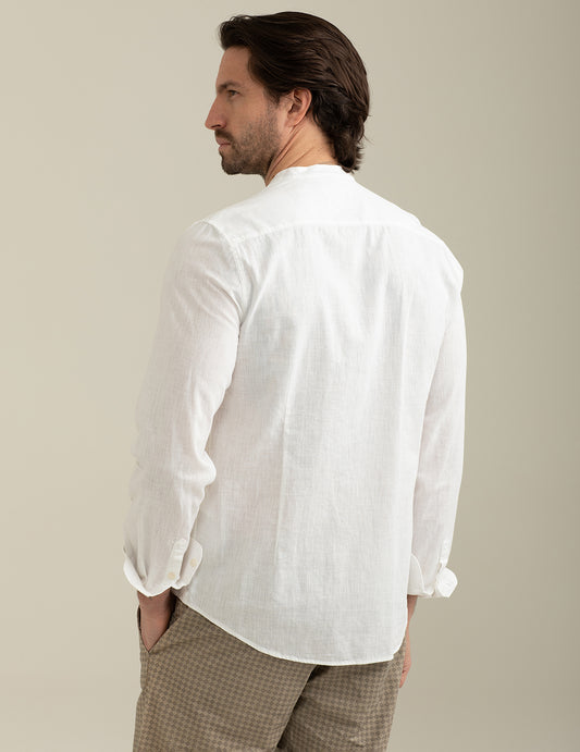 ALT03Korean Linen Blend Shirt man white fm25s03cu cc-a0001 Korean Linen Blend Shirt