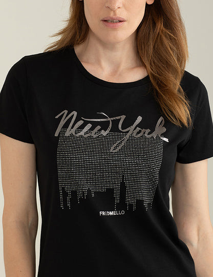 T-shirt Girocollo a Manica Corta