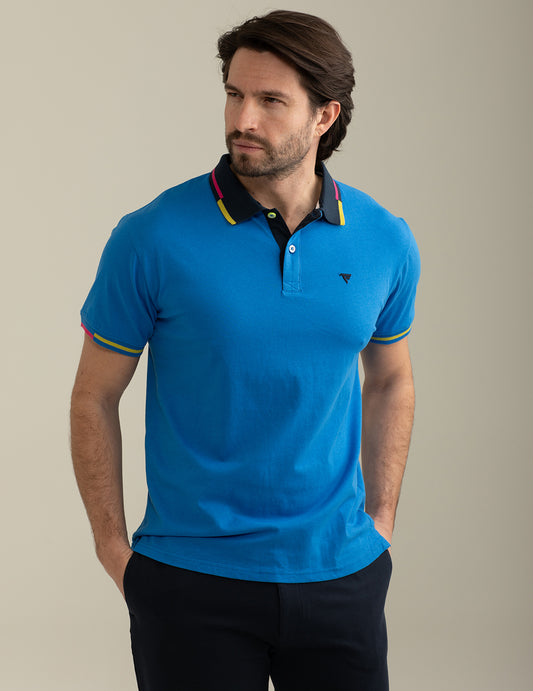 Short Sleeve Polo man bluette fm25s09qu cc-a0606 Short Sleeve Polo