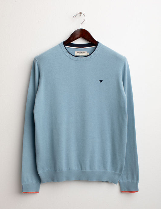 Long Sleeve crew-neck Sweater man light blue fm25s10mg cc-a1001