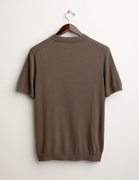 ALT03Knitted Half Sleeve Polo man taupe fm25s09ma cc-a0114 Knitted Half Sleeve Polo