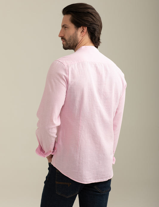 ALT03Korean Linen Blend Shirt man pink fm25s03cu cc-a0406 Korean Linen Blend Shirt