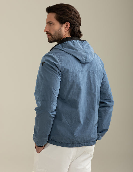 ALT03Giacca a Vento con Cappuccio uomo light blue fm25s02ku cc-a1001 Giacca a Vento con Cappuccio