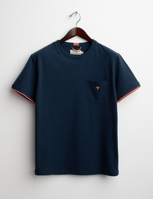 Stretch Technical Piquet Short Sleeve T-shirt man blue fm25s09tg cc-a0601 Stretch Technical Piquet Short Sleeve T-shirt