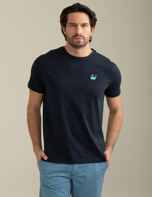 Short Sleeve Crew-Neck T-shirt man blue fm25s20tg cc-a0601 Short Sleeve Crew-Neck T-shirt