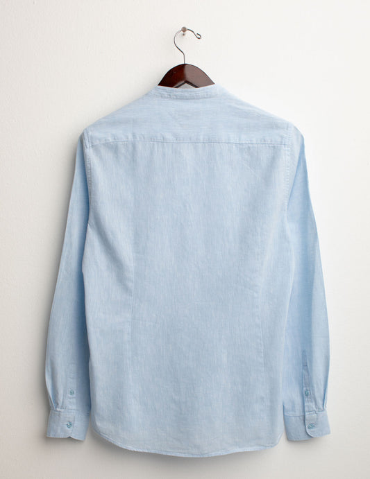 ALT03Korean Linen Blend Shirt man light blue fm25s03cu cc-a1001 Korean Linen Blend Shirt
