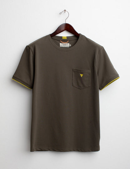 T-shirt a Manica Corta in Piquet Tecnico Stretch