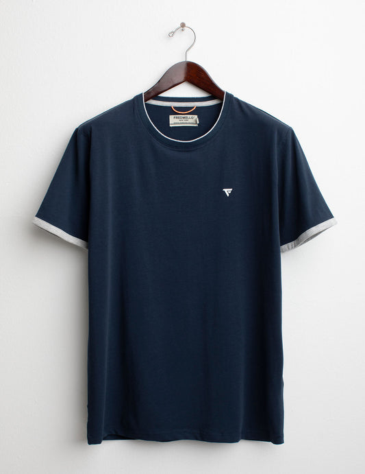 T-shirt a Manica Corta in Jersey Tecnico Stretch uomo blue fm25s10tg cc-a0601