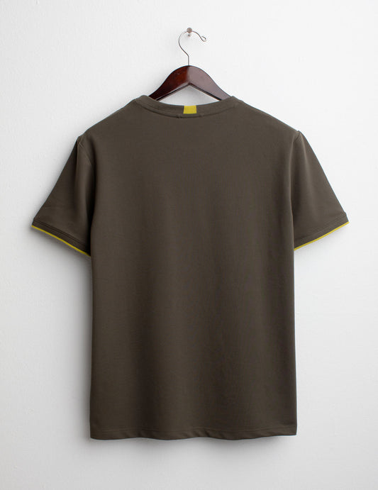T-shirt a Manica Corta in Piquet Tecnico Stretch - back - 002
