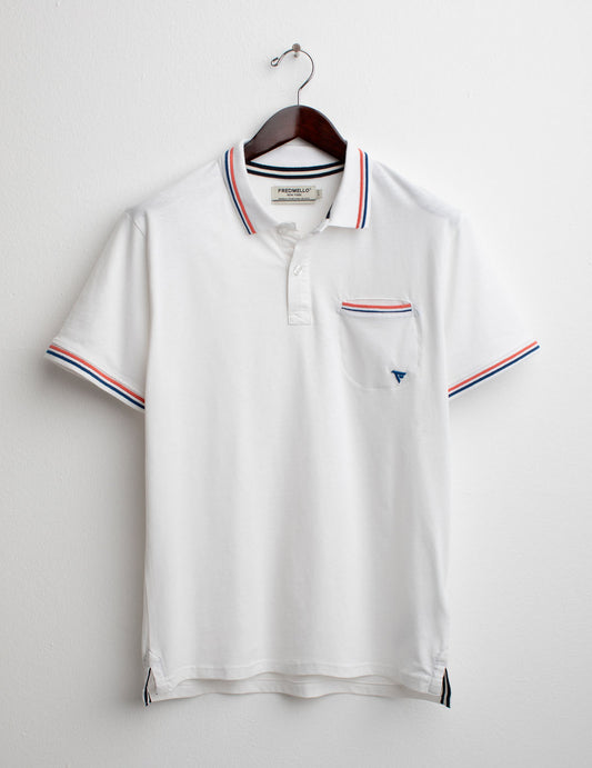 Short Sleeve Polo man white fm25s11qu cc-a0001 Short Sleeve Polo