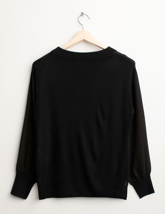 ALT03Maglia Girocollo a Manica Lunga donna black fw25s10mg cc-a0951 Maglia Girocollo a Manica Lunga