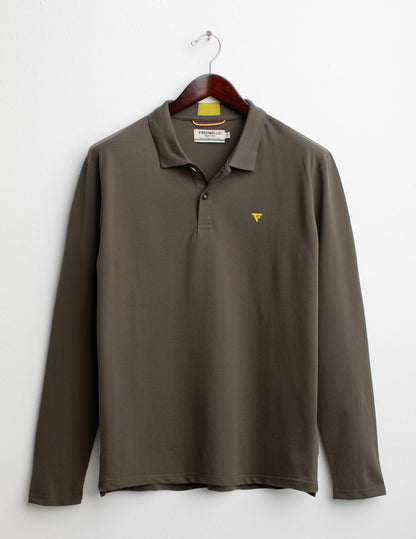 Polo a Manica Lunga in Piquet Stretch