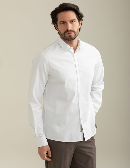 Stretch Jacquard Shirt man white fm25s04cu cc-a0001 Stretch Jacquard Shirt
