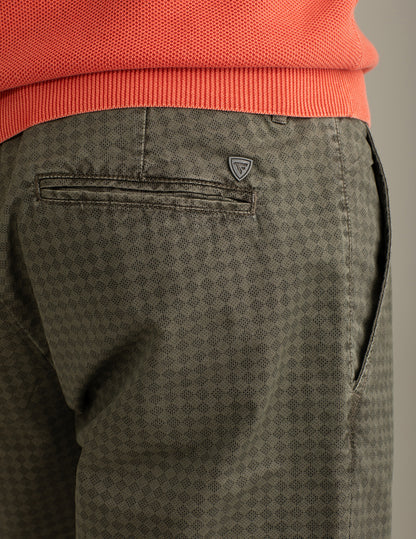 Bermuda Chino in Gabardina Stampata All-Over