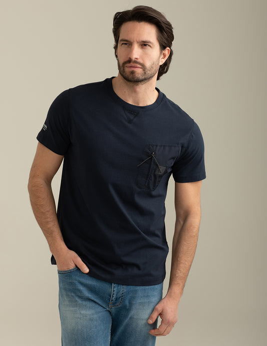 T-shirt Girocollo a Manica Corta uomo blue fm25s06tg cc-a0601 T-shirt Girocollo a Manica Corta