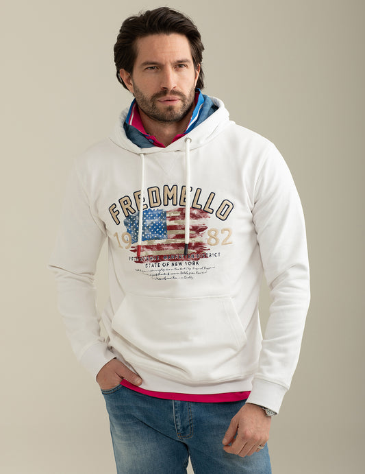 Hoodie man white fm25s13fc cc-a0001 Hoodie