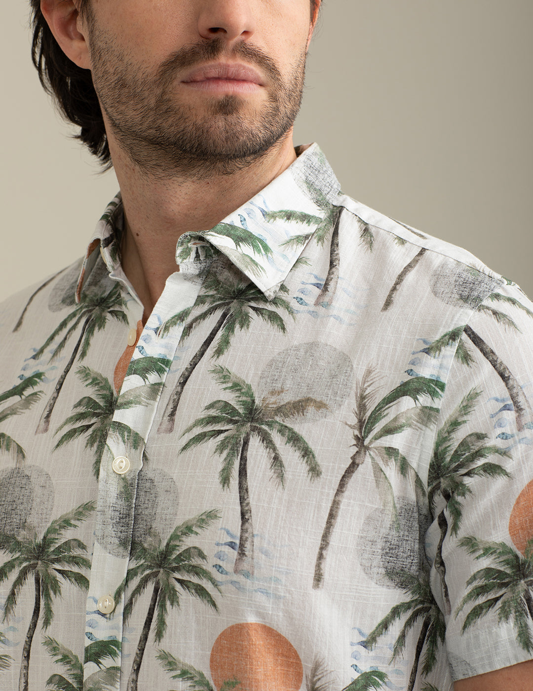 Allover Printed Flamed Cotton Shirt man white fm25s13cs cc-a0001 Allover Printed Flamed Cotton Shirt