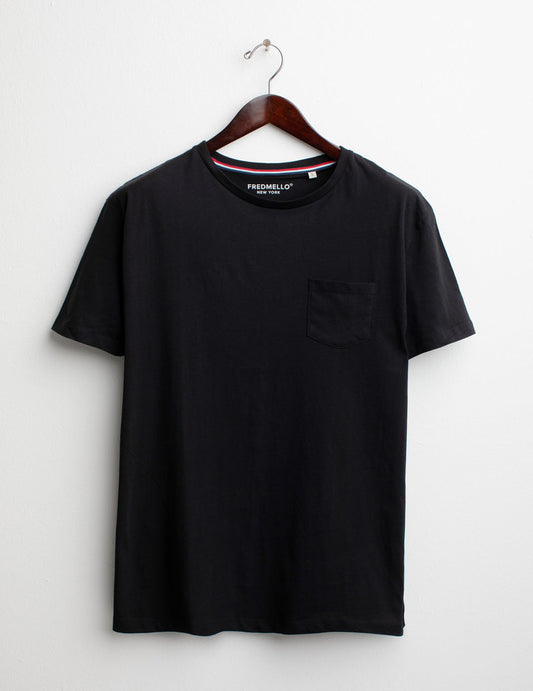 Short Sleeve Crew-Neck T-shirt man black fm25s05tg cc-a0951 Short Sleeve Crew-Neck T-shirt