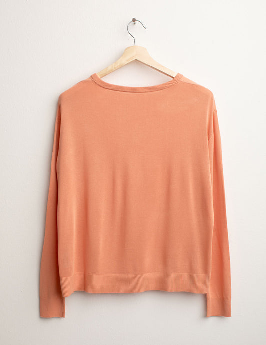 ALT03Maglia Girocollo a Manica Lunga donna peach fw25s13mg cc-a0206 Maglia Girocollo a Manica Lunga