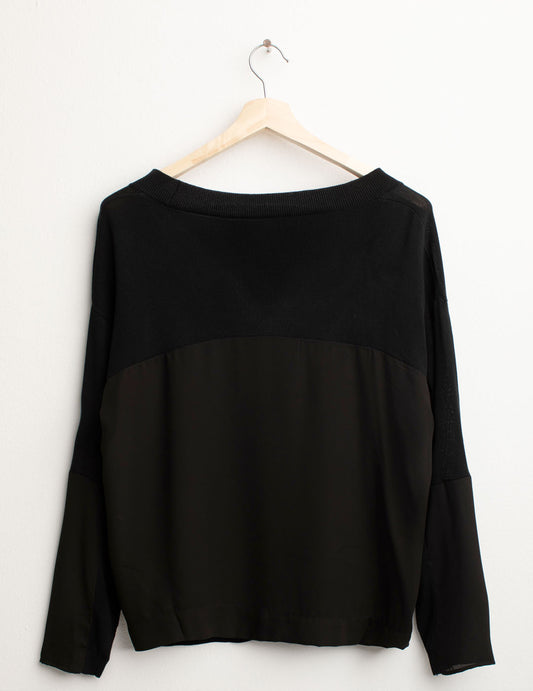 ALT03Maglia Scollo V a Manica Lunga donna black fw25s11mv cc-a0951 Maglia Scollo V a Manica Lunga