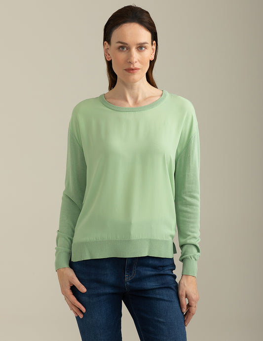 Maglia Girocollo a Manica Lunga donna moss fw25s13mg cc-a0818 Maglia Girocollo a Manica Lunga