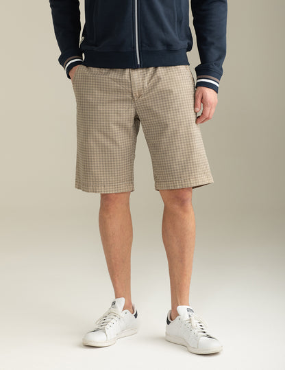 Bermuda Chino in Gabardina Stampata All-Over