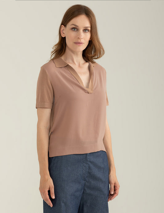 Maglia Polo a Manica Corta donna cortez fw25s12mm cc-a0104 Maglia Polo a Manica Corta