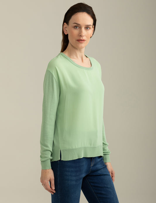 ALT03Maglia Girocollo a Manica Lunga donna moss fw25s13mg cc-a0818 Maglia Girocollo a Manica Lunga