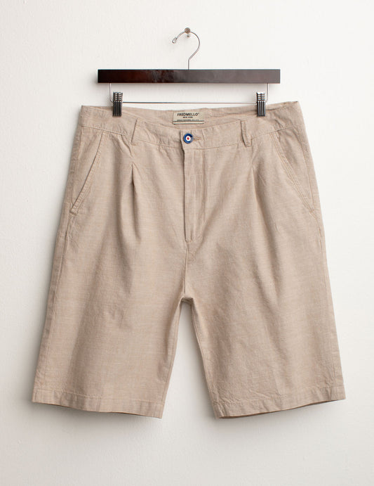 Bermuda Chino in Canvas Tintofilo Fiammato uomo sand fm25s12et cc-a0110