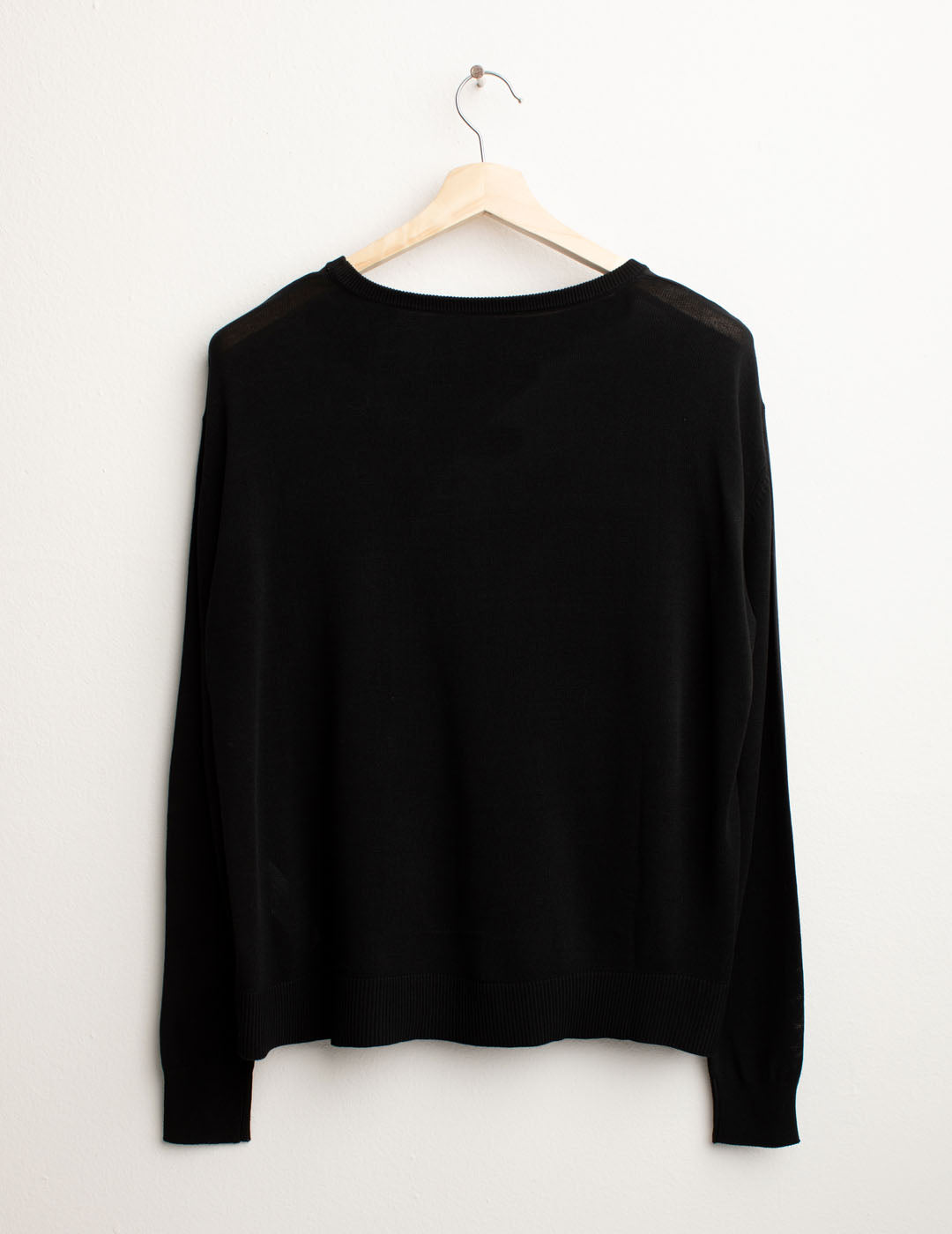Maglia Girocollo a Manica Lunga donna black fw25s13mg cc-a0951 Maglia Girocollo a Manica Lunga