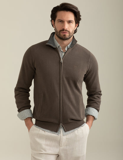 Full Zip Long Sleeve Sweater