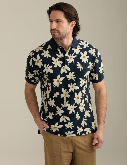 Polo in Piquet Stampato All-Over uomo sand fm25s22qf cc-a0110 Polo in Piquet Stampato All-Over